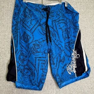 Island Haze Blue Men's Board Shorts Size XXXL 3X